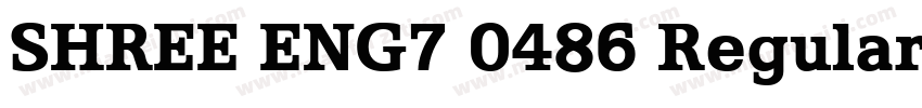 SHREE ENG7 0486 Regular字体转换